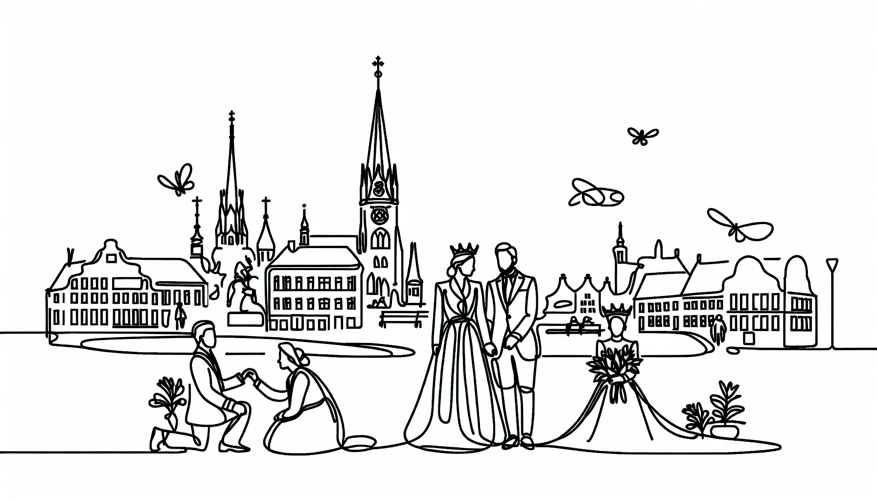 Kongeparret besøger Odense på årets første sommerdag